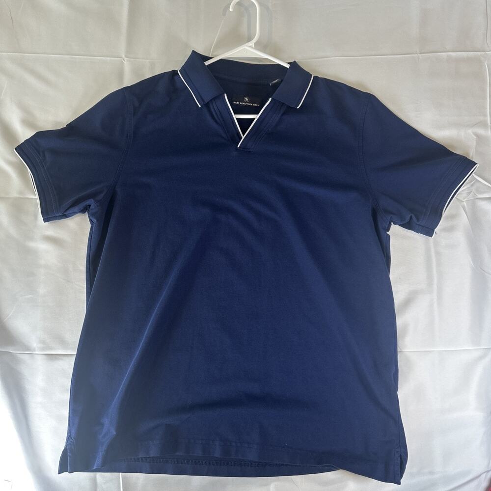 Heart Shaffer Marks Short Sleeve Blue Large Golf Shirt Used Excellent Condition
